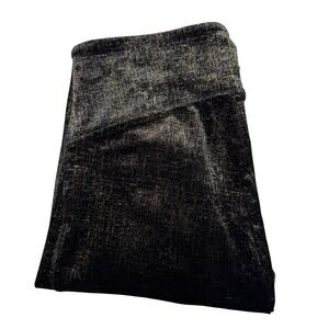 SPANX Shiny‎ Faux Velvet Black Gold Leggings High-Waisted Women's Small 20188R